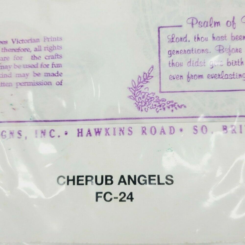 Vintage 90s WISTERIA Victorian Cherub Angels Iron On Transfers Cottagecore FC-24 - Picture 6 of 7